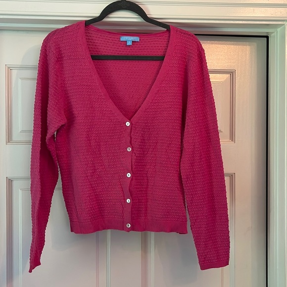 Draper James Sweaters - Draper James RSVP textured pink nwot cardigan